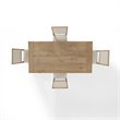 Crosley Furniture Joanna 5 Piece Modern Wood Dining Set in Rustic Brown