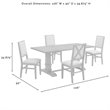 Crosley Furniture Joanna 5 Piece Modern Wood Dining Set in Rustic Brown