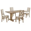 Crosley Furniture Joanna 5 Piece Modern Wood Dining Set in Rustic Brown
