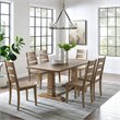 Crosley Furniture Joanna 7 Piece Modern Wood Dining Set in Rustic Brown