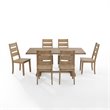 Crosley Furniture Joanna 7 Piece Modern Wood Dining Set in Rustic Brown