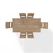 Crosley Furniture Joanna 7 Piece Modern Wood Dining Set in Rustic Brown
