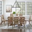 Crosley Furniture Joanna 9 Piece Modern Wood Dining Set in Rustic Brown