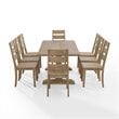 Crosley Furniture Joanna 9 Piece Modern Wood Dining Set in Rustic Brown