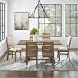 Crosley Furniture Joanna 7 Piece Modern Wood Dining Set in Rustic Brown