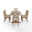 Crosley Furniture Joanna 7 Piece Modern Wood Dining Set in Rustic Brown