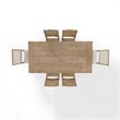 Crosley Furniture Joanna 7 Piece Modern Wood Dining Set in Rustic Brown