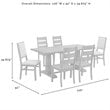 Crosley Furniture Joanna 7 Piece Modern Wood Dining Set in Rustic Brown