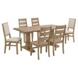 Crosley Furniture Joanna 7 Piece Modern Wood Dining Set in Rustic Brown