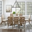 Crosley Furniture Joanna 9 Piece Modern Wood Dining Set in Rustic Brown