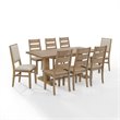 Crosley Furniture Joanna 9 Piece Modern Wood Dining Set in Rustic Brown