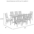 Crosley Furniture Joanna 9 Piece Modern Wood Dining Set in Rustic Brown