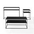 Crosley Furniture Braxton 3 Piece Modern Metal Coffee Table Set in Matte Black