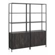 Crosley Furniture Jacobsen 2-piece Modern Wood Etagere Set in Brown Ash/Black