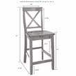 Crosley Furniture Julia 3-piece Wood Kitchen Island Set in White/Black
