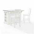 Crosley Furniture Julia 3-piece Wood Kitchen Island Set in White
