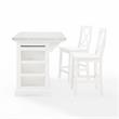 Crosley Furniture Julia 3-piece Wood Kitchen Island Set in White