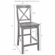 Crosley Furniture Julia 3-piece Wood Kitchen Island Set in Gray