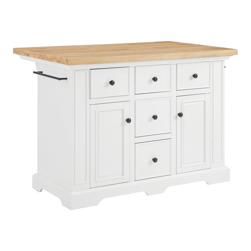 Crosley Furniture Julia 50, Crosley Furniture Rolling Kitchen Island With Stainless Steel Top White