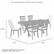 Crosley Furniture Hayden 7-piece Farmhouse Wood Dining Set in Slate/Cream