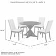 Crosley Furniture Hayden 5-piece Round Farmhouse Wood Dining Set in Slate/Cream