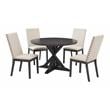 Crosley Furniture Hayden 5-piece Round Farmhouse Wood Dining Set in Slate/Cream