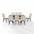 Crosley Furniture Hayden 9-piece Farmhouse Wood Dining Set in Slate/Cream