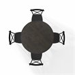 Crosley Furniture Hayden 5-piece Round Metal Dining Set in Matte Black