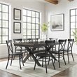 Crosley Furniture Hayden 9-piece Farmhouse Wood Dining Set in Matte Black