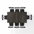Crosley Furniture Hayden 9-piece Farmhouse Wood Dining Set in Matte Black