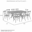 Crosley Furniture Hayden 9-piece Farmhouse Wood Dining Set in Matte Black
