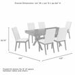 Crosley Furniture Hayden 7-piece Adjustable Wood Dining Set in Slate/Cream