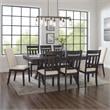 Crosley Furniture Hayden 9-piece Adjustable Wood Dining Set in Slate/Cream