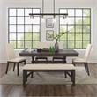 Crosley Furniture Hayden 6-piece Farmhouse Wood Dining Set in Slate/Cream