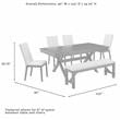 Crosley Furniture Hayden 6-piece Farmhouse Wood Dining Set in Slate/Cream