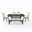Crosley Furniture Hayden 6-piece Farmhouse Wood Dining Set in Slate/Cream