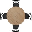 Crosley Furniture Joanna 5-piece Round Wood Dining Set in Matte Black/Brown