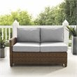 Crosley Furniture Bradenton Fabric Left Side Sectional Loveseat in Gray