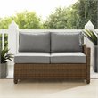 Crosley Furniture Bradenton Fabric Right Side Sectional Loveseat in Gray