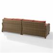 Crosley Furniture Bradenton 4-piece Fabric Outdoor Sectional Set in Sangria Red