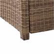 Crosley Furniture Bradenton 4-piece Fabric Outdoor Sectional Set in Sangria Red