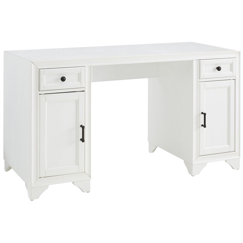 plain white desk with drawers