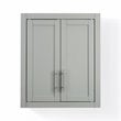 Crosley Furniture Savannah MDF Wood Wall Cabinet in Gray/Chrome