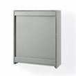 Crosley Furniture Savannah MDF Wood Wall Cabinet in Gray/Chrome