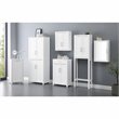 Crosley Furniture Savannah MDF Wood Wall Cabinet in White/Chrome