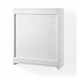 Crosley Furniture Savannah MDF Wood Wall Cabinet in White/Chrome