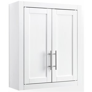 crosley furniture savannah wall cabinet in white