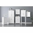Crosley Furniture Savannah MDF Wood Mirrored Wall Cabinet in White