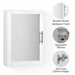 Crosley Furniture Savannah MDF Wood Mirrored Wall Cabinet in White