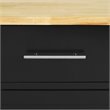 Crosley Furniture Savannah Wood Top Drop Leaf Kitchen Island/Cart in Black